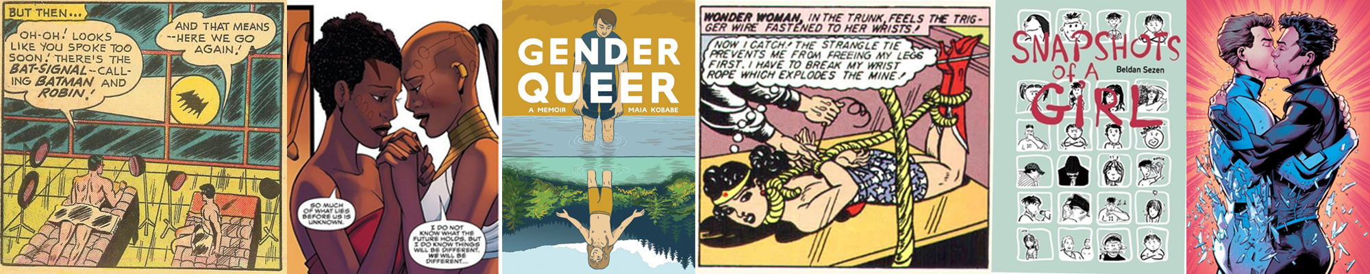 panels from LGBTQ+ comics