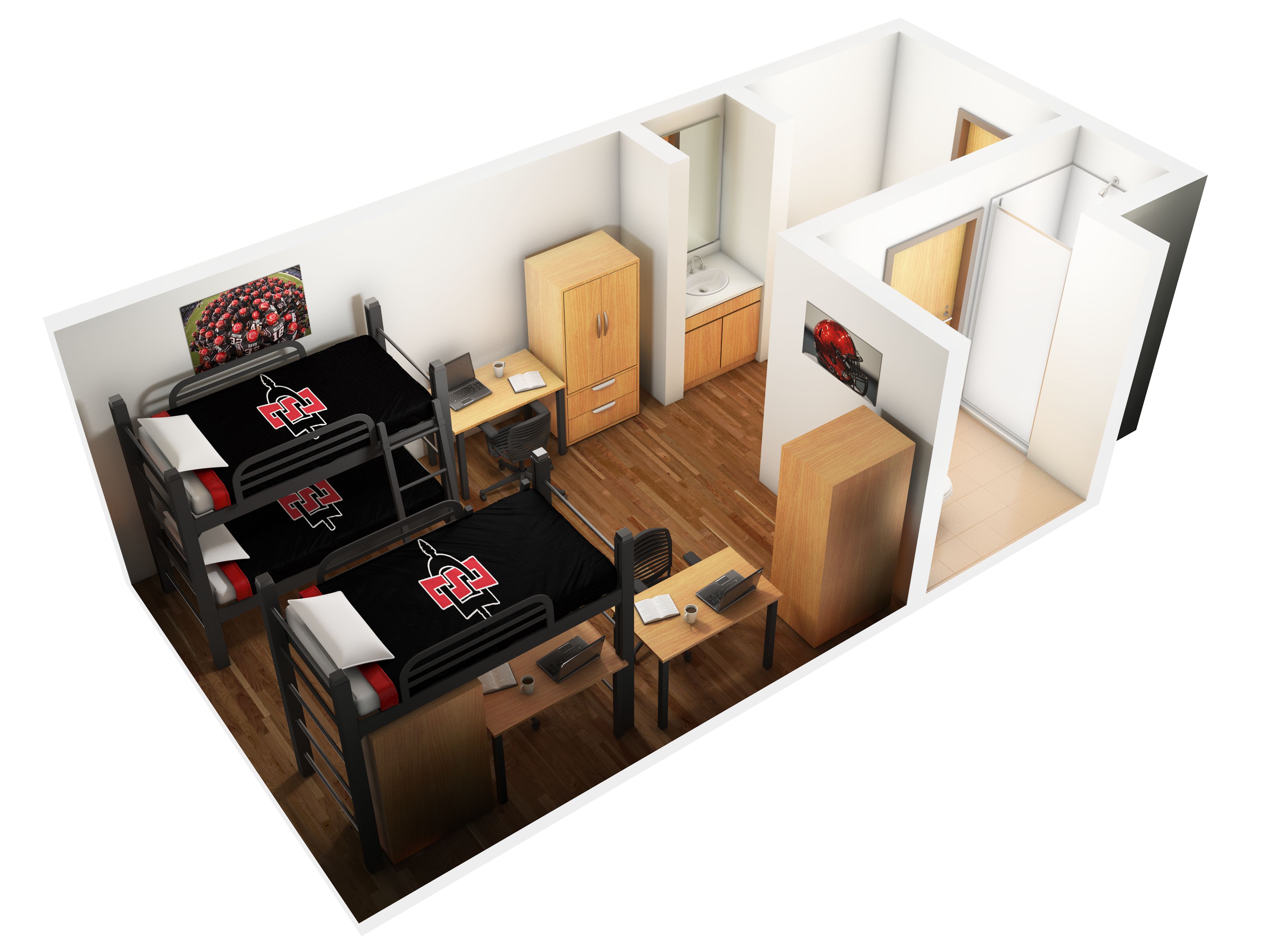  triple-occupancy floorplan